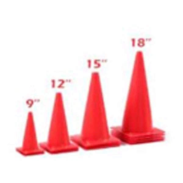 12 Inch Training Cones, Unbreakable, High Tear-resistance Pe, Red