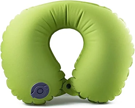 Acecamp Air Pillow- U-shaped- Green, Blue