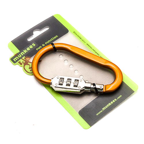 Munkees TSA padlock, combination lock, travel accessories, suitcase lock, various variants - Orange