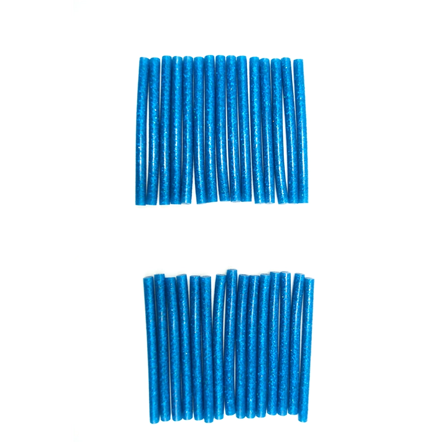 Glittered Glue Sticks Blue 7X100mm, 30pcs/Pkt
