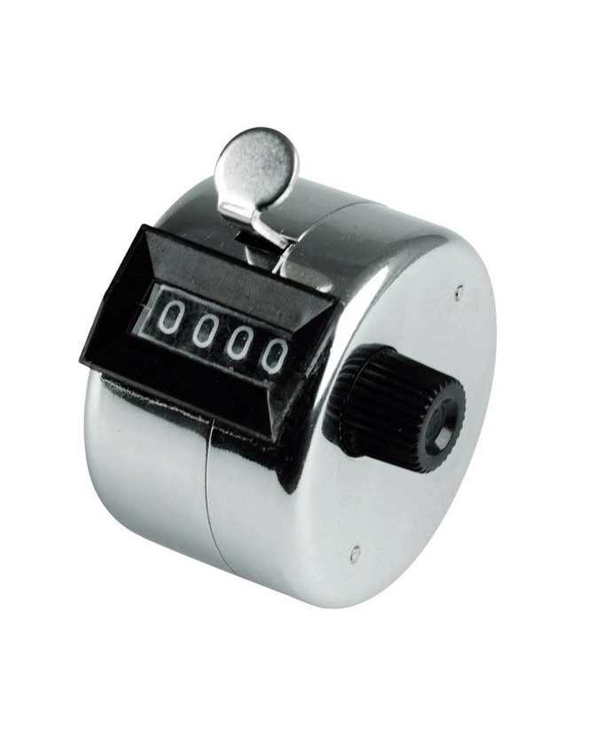 Hand Tally Counter Metal Shell,0000-9999,4.5X3Cm