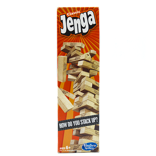 Classic Jenga Wooden Stick Game- Hasbro Gaming- Multicolor