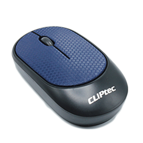 Cliptec Leather Silent Mouse (leather Xilent)- Blue- 2.4ghz- Wireless