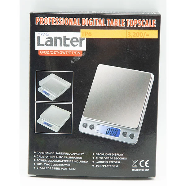 Digital Weighing Scale, 2,000G In 0.1G Steps, Auto Off After 60 Seconds Of Non Usage For battery saving