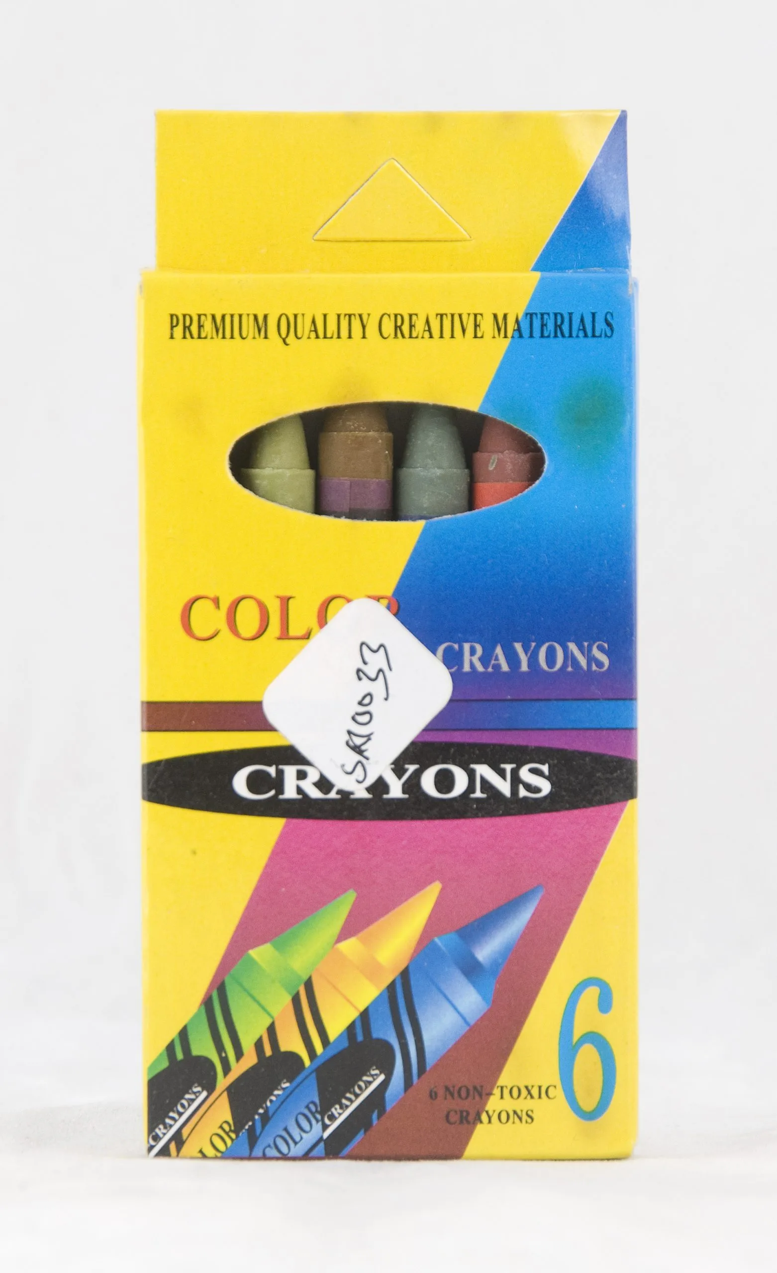 Crayons Non Toxic 6 Colors Pkt