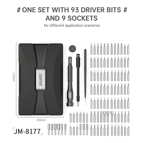 Jakemy 106 In 1 Professional And Precision Aluminum Alloy Handle Screw Driver Set