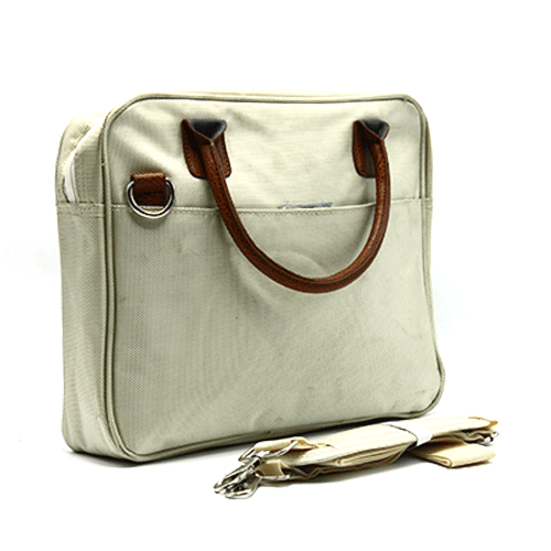 Laptop Bag Padded- 12"- White- Nylon