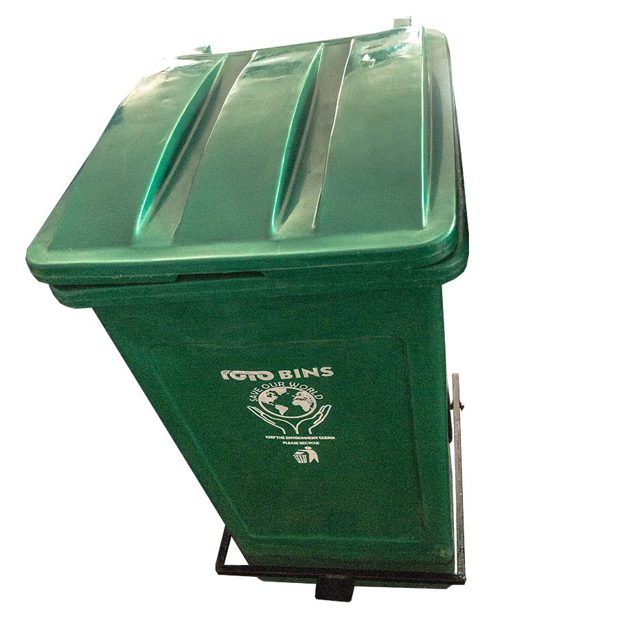 120 LITRES PEDAL WHEELBIN SIZE-38 X 38 X 90CM