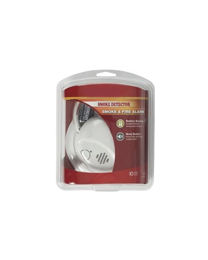 9V Dc Bty Smoke Alarm With Silencer Button, With 10 Year Lithium Battery