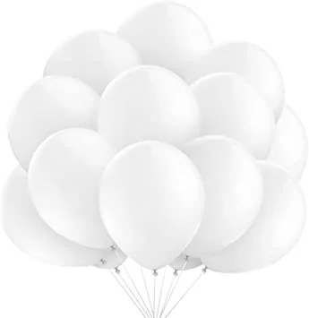 Round Balloon Standard 100Pcs/Pct. White