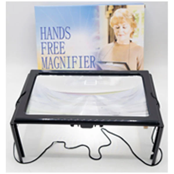 Hands Free Magnifier, Comes With Stand And String To Hang On Neck With Led Light Uses 2Xag12 Bty