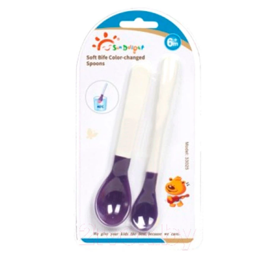 Baby Soft And Colorful Feeding spoons x2