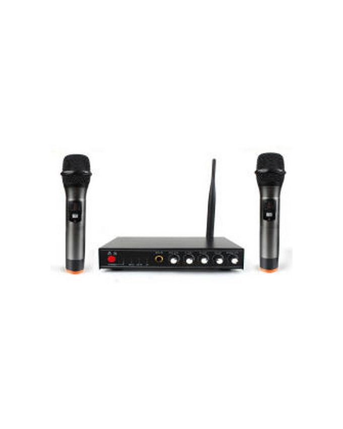 Karaoke Wireless Microphone System, Dual Channel, 2 Microphones + Mixer Maono