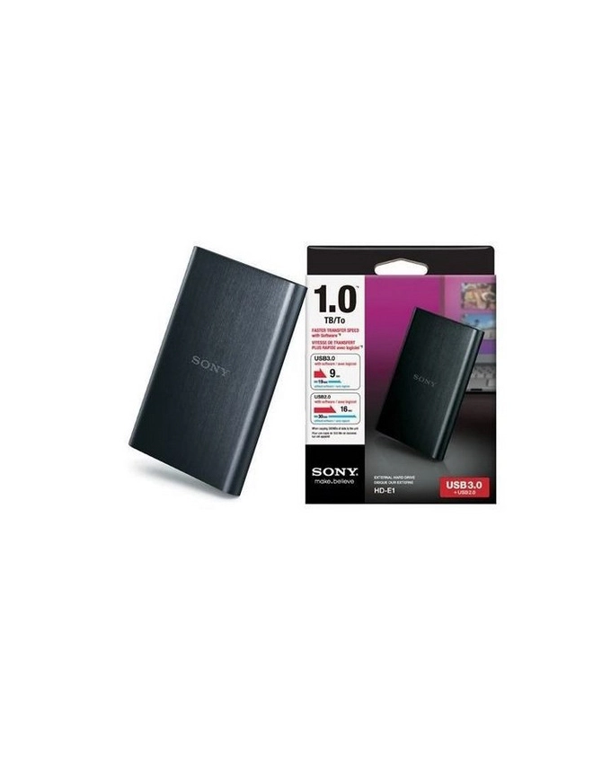 Hard Disk, Black, 1 Tb, Usb 3.0 With Faster Transfer Software Sony Black