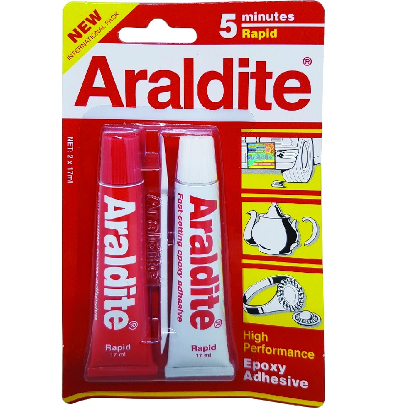 Adhesive 5 Min Rapid 2X17Ml Araldite Red