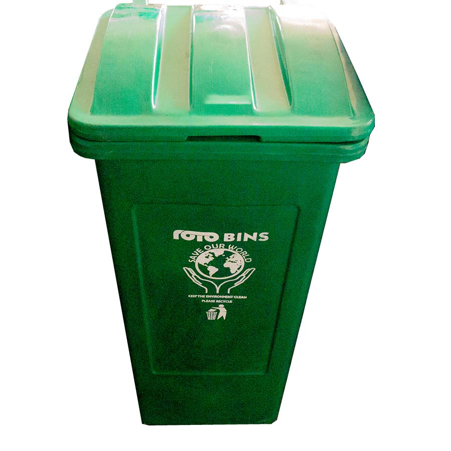 120 LITRES WHEELBIN WITHOUT PEDAL SIZE-38 X 38 X 90CM