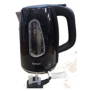 ELECTRIC KETTLE JUG BLACK 360DEG CORDLESS BASE, MAX 1.7LIT, 3KW WITH BT PLUG – IGENIX