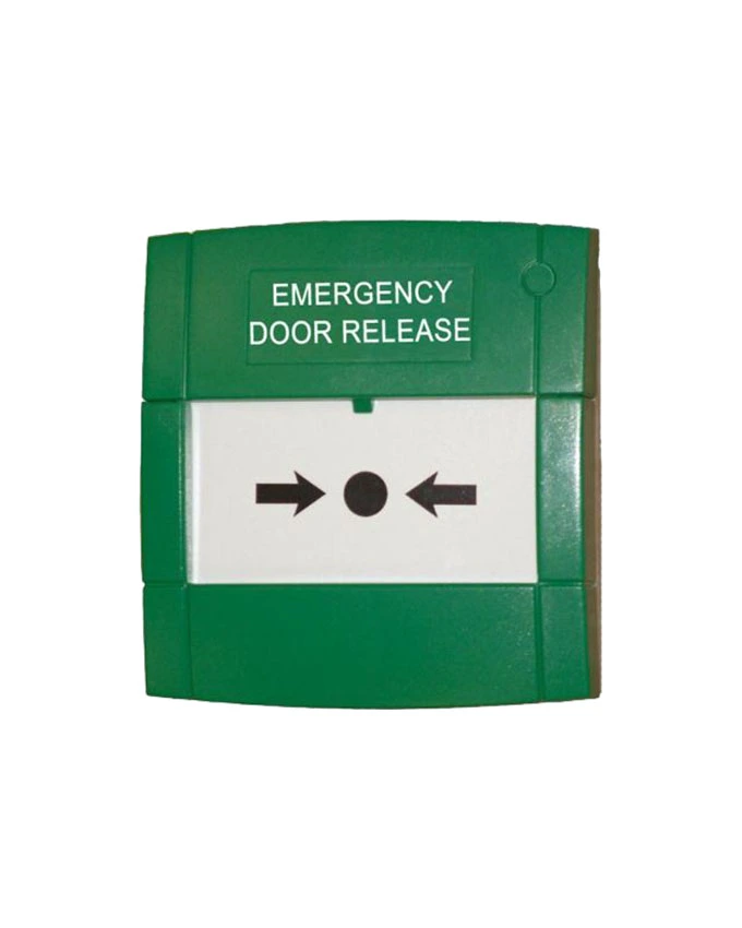 Abs Emergency Door Release Glass Break, Green Color, With No And Nc Contacts.