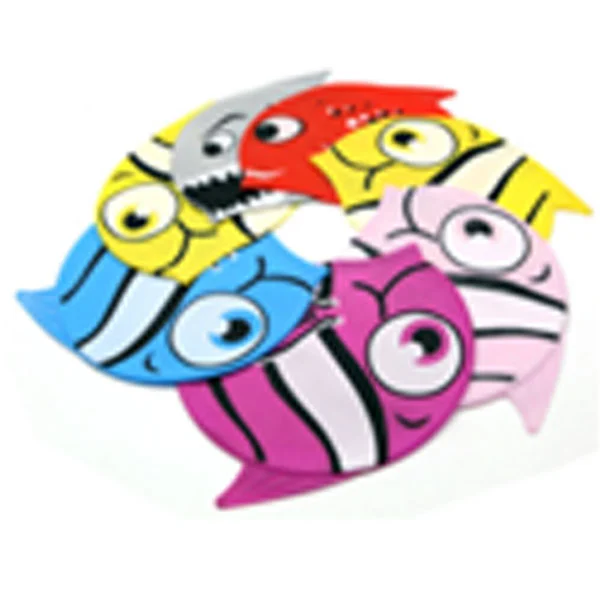 Kids Silicon Swimming Cap Assorted Color, Shark Design