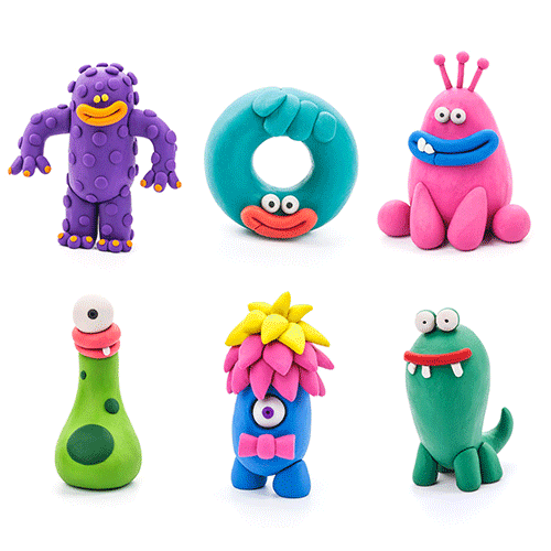 Hey Clay Monsters - Colorful Kids Modeling Air-Dry Clay -18 Cans with Fun Interactive App